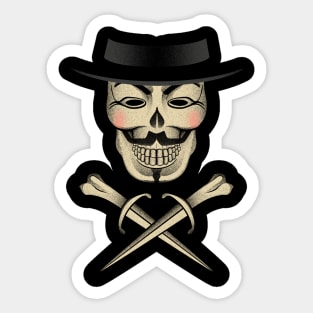 Skull & Fawkes Bones Sticker